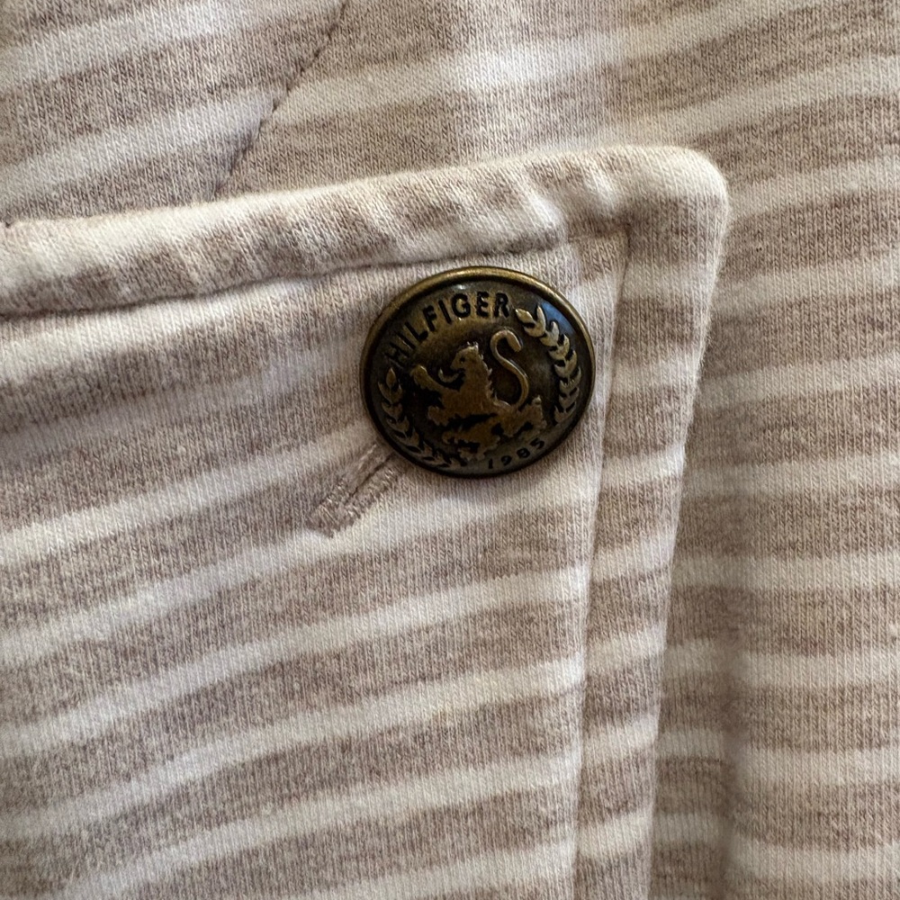 NWOT Tommy Hilfiger Women's Striped Military-Style Open-Front Band Jacket Small - Picture 5 of 9